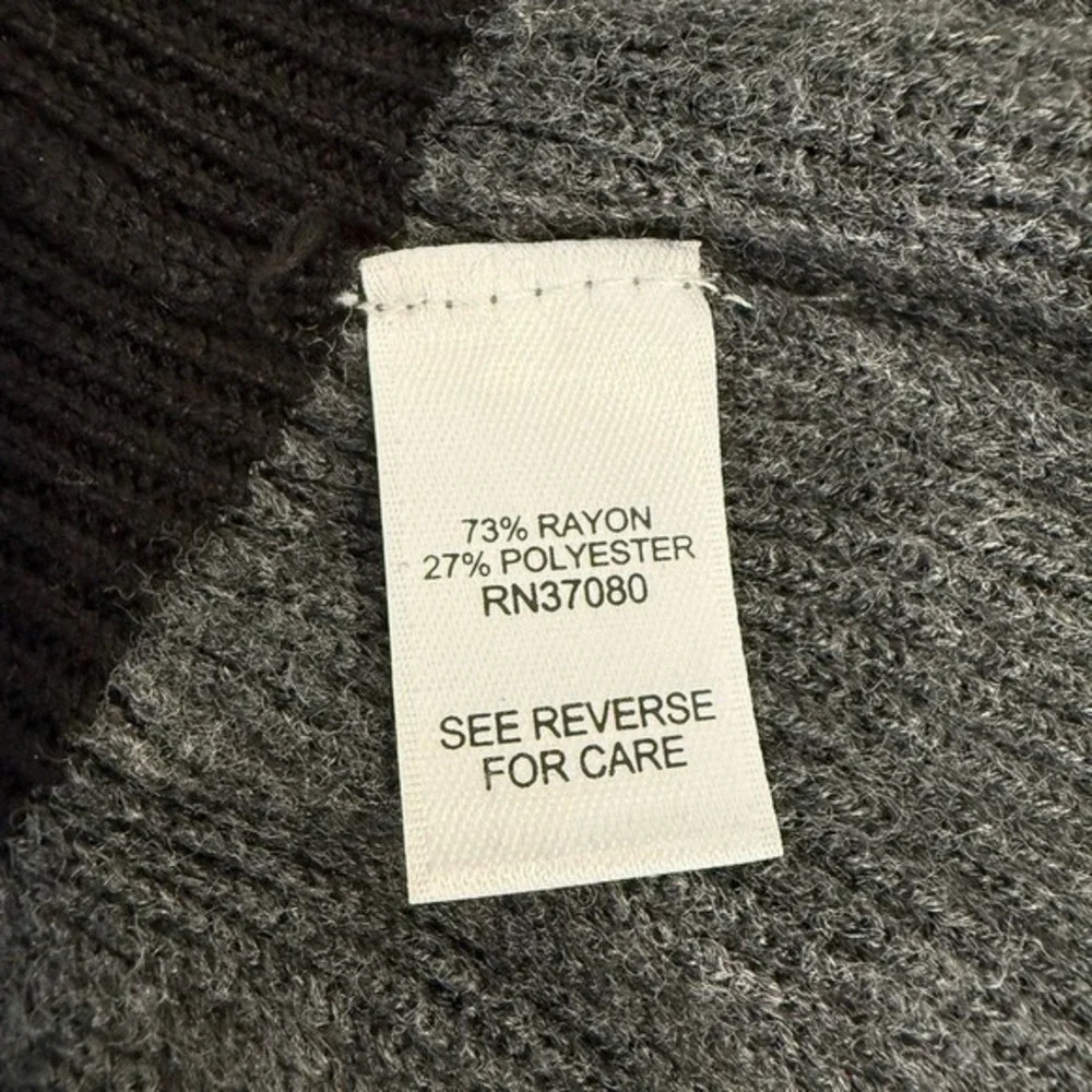 Cato Woman Gray Black Trim Pleated Peplum Open Front Cardigan Sweater 18/20W‎